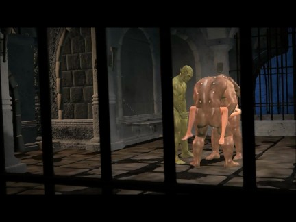 3D babe Trapped and fucked by monsters