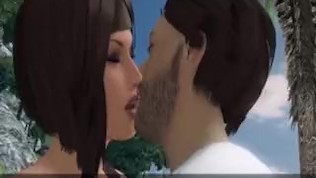 Cartoon Alien guest caught masturbating in bed hidden